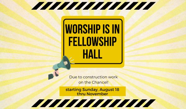 Worship in the Fellowship Hall